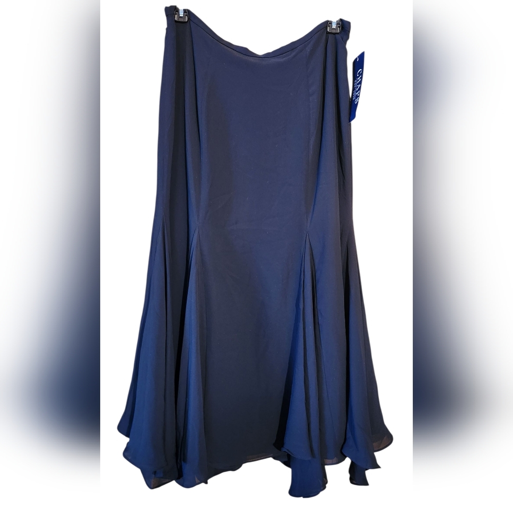 Chaps Asymmetrical Deep Navy Blue Skirt